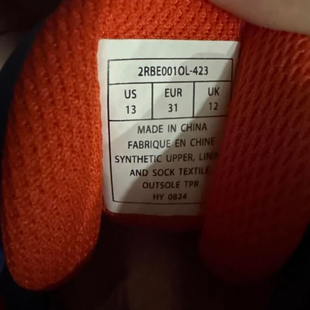 Patrick Ewing Kids Orange and Blue Sneaker Pre-School 13